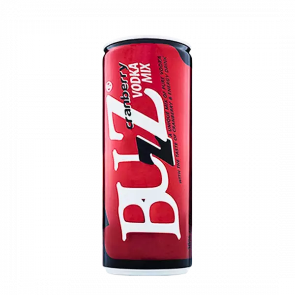 Buzz Cranberry vodka mix can 250ml