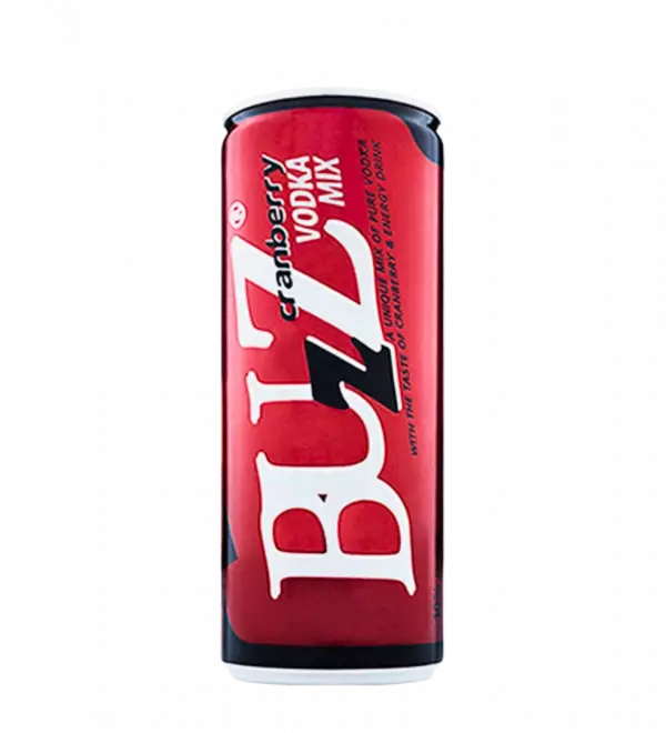 Buzz Cranberry vodka mix can 250ml