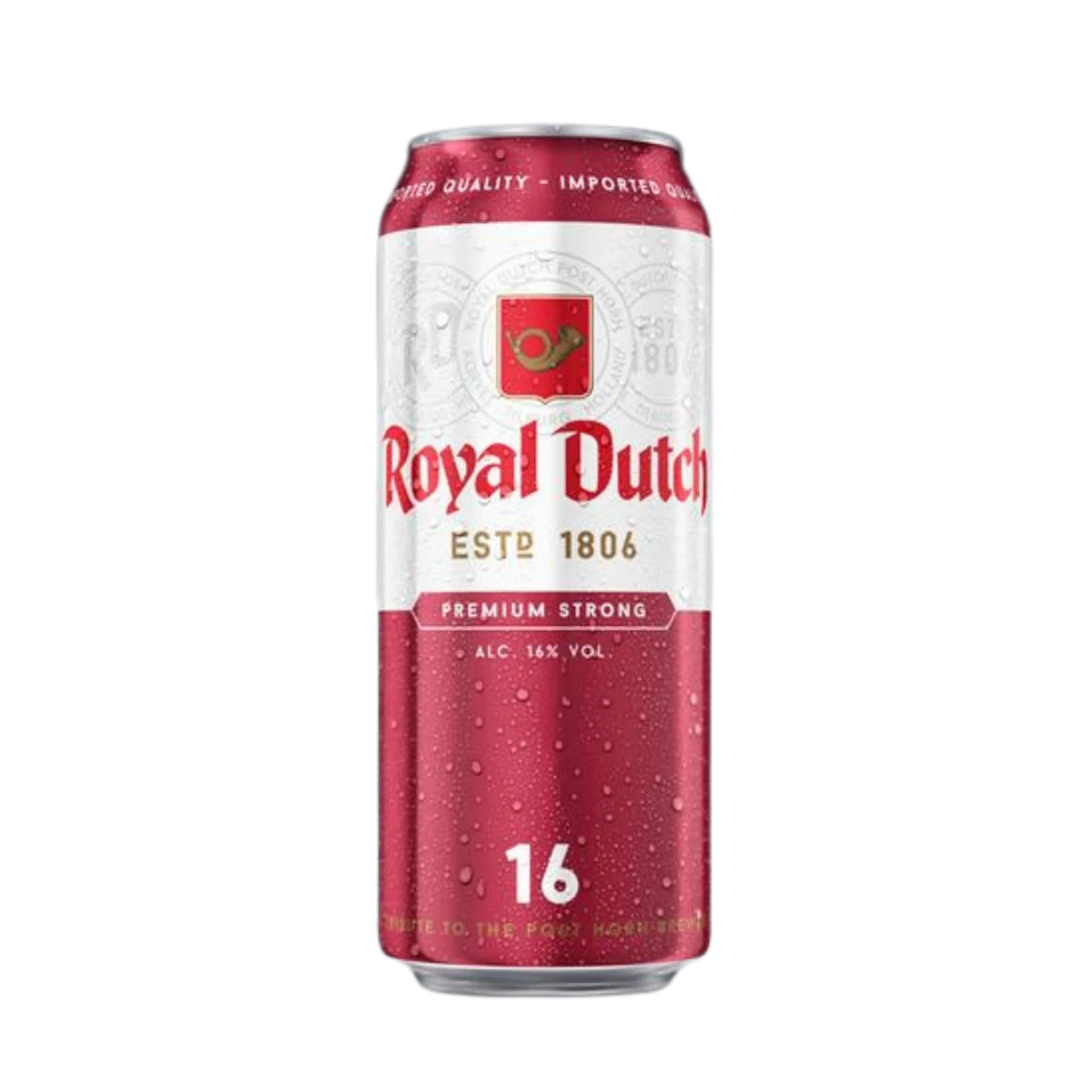 Royal Dutch 16% lager beer can
