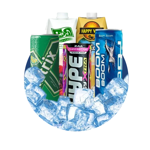 Ice ,Mixers & Snacks.